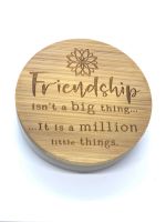 CANDLE & LID - FRIENDSHIP ISN'T A BIG THING, IT IS A MILLION LITTLE THINGS