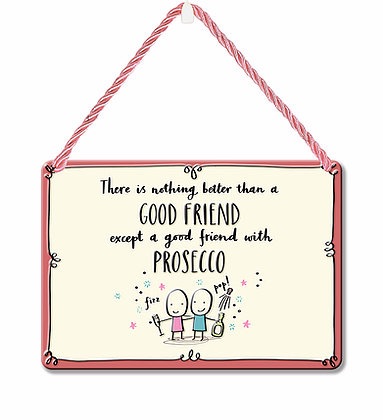 HANGING TIN PLAQUE - PROSECCO PA090 