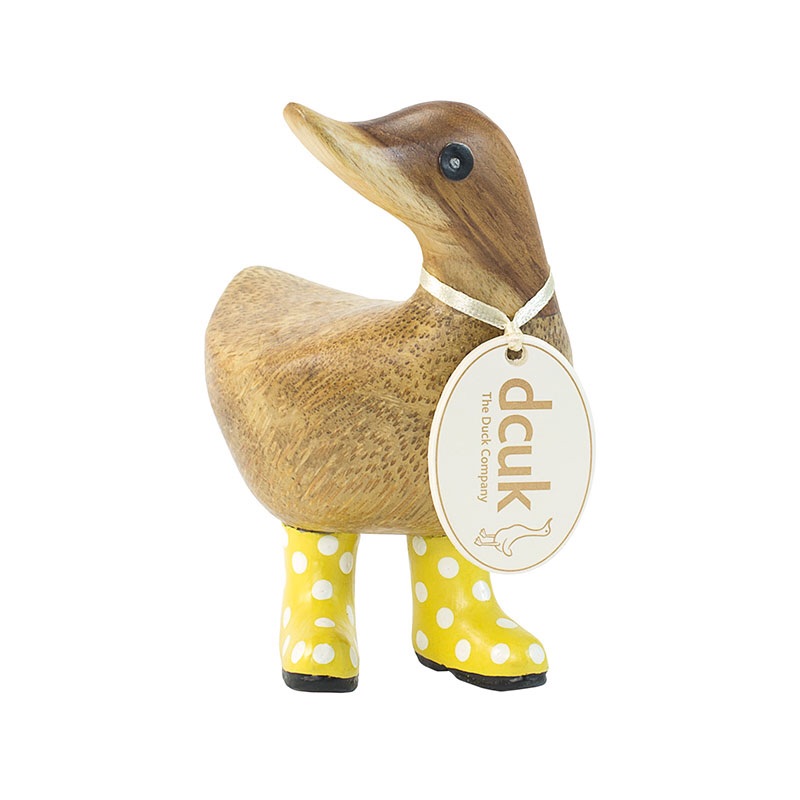 DUCKYS - SPOTTY WELLY BOOTS YELLOW D9WS