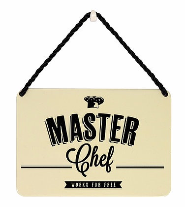 HANGING TIN PLAQUE - MASTER CHEF PA022