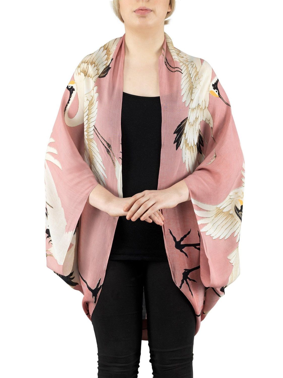 STORK PLASTER PINK CREPE SHRUG