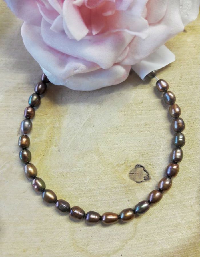 Oval Bronze Freshwater Pearls 