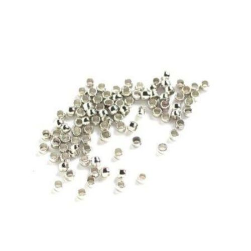 100 Silver Crimp Beads