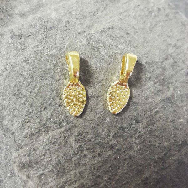 Glue on bails gold pack of 2