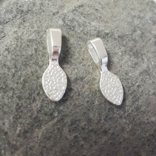 Glue on bails silver pack of 2