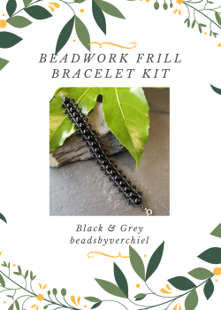 Black Beadwork Bracelet Kit