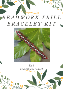 Red & Gunmetal Beadwork Bracelet Kit