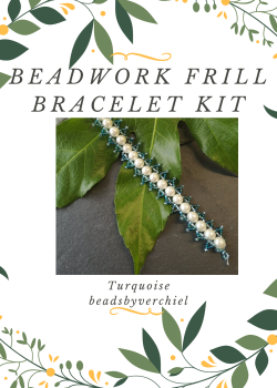 Turquoise & Cream Beadwork Bracelet Kit