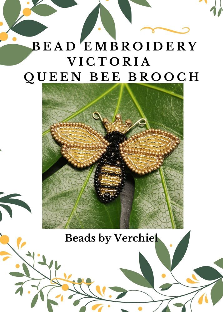 <!001->Bead embroidery Queen Bee  