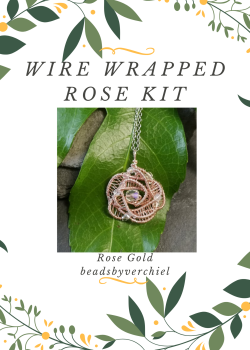 Wire Wrapped Rose Kit - Rose Gold