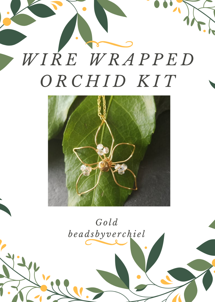 SALE ITEM Wire Wrapped Orchid Kit - GOLD