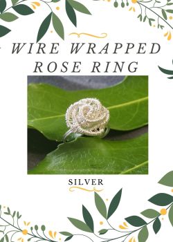 Wire Wrapped Rose Ring Kit - Silver MAKES 2