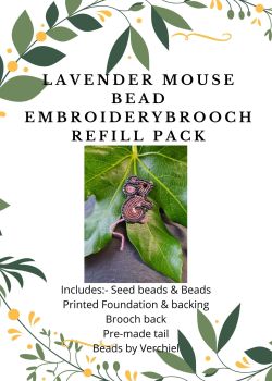 Bead embroidery Lavender Mouse REFILL PACK