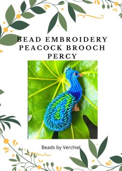 Bead embroidery Percy Peacock Brooch  kit