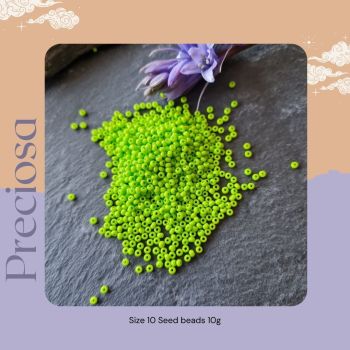 Preciosa Czech size 10 seed beads  - Terra Intensive Lime