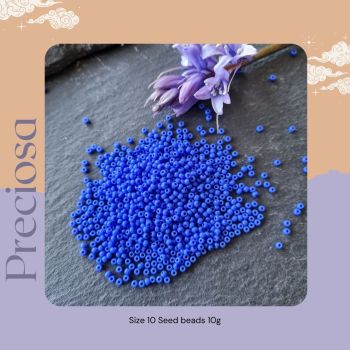 Preciosa Czech size 10 seed beads  -  Opaque Lavender Blue 