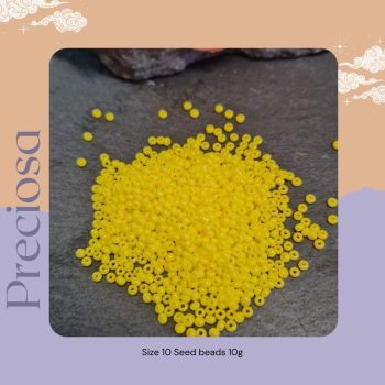 Preciosa Czech size 10 seed beads  - Terra Intensive Yellow