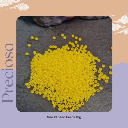 Preciosa Czech size 10 seed beads  - Opaque Yellow