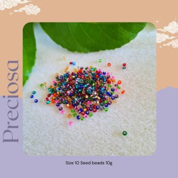 Preciosa Czech size 10 seed beads  - Silver Lined Mix