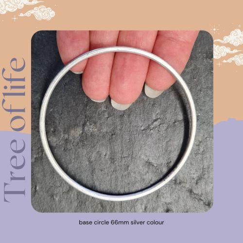 Tree of Life Suncatcher base soldered circle 66mm - Silver colour