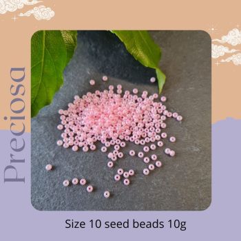 Preciosa Czech size 10 seed beads  - Pink Pearl