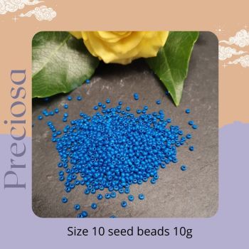 Preciosa Czech size 10 seed beads  - Terra Intensive Blue