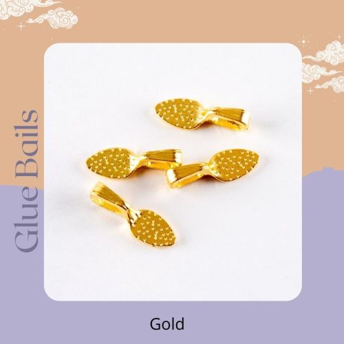 Pack of 4 Glue bails - Gold colour