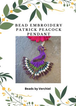 Bead embroidery Patrick Peacock Pendant  kit