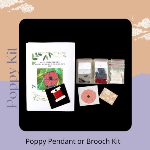 <!001->Poppy Pendant or Brooch Kit