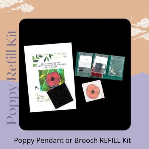 <!001->Poppy Pendant or Brooch REFILL Kit
