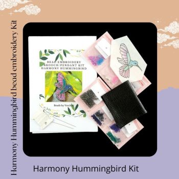 Bead embroidery Harmony Hummingbird Pendant/Brooch  kit