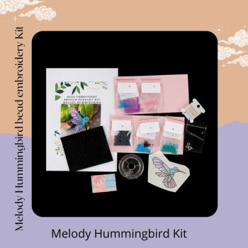 Bead embroidery Melody Hummingbird Pendant/Brooch  kit