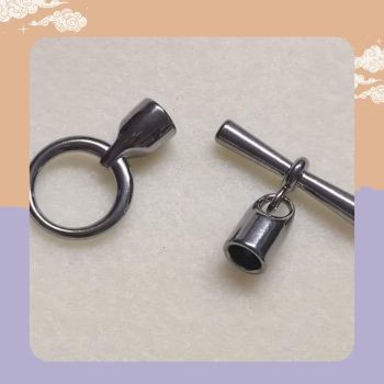Kumihimo Glue in Toggle Clasp 6.2mm diameter