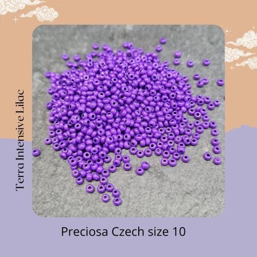 Preciosa Czech size 10 seed beads  - Terra Intensive Lilac