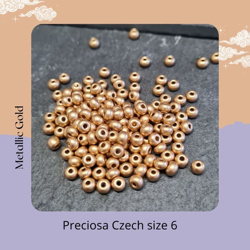 Size 6 Czech Seed Beads 