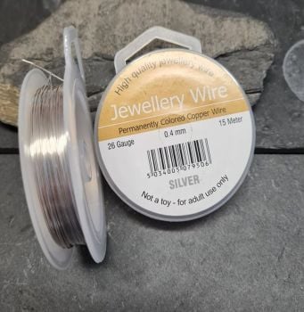.4mm silver plated copper wire reel 15 Metres