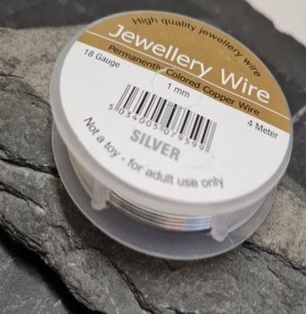  1mm silver wire permanently coloured 4 Metres