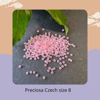 10g Czech size 8 Pink Pearl