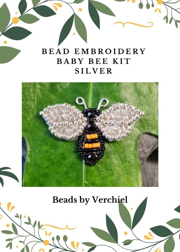 <!001->Bead embroidery Mini Bee Kit SILVER