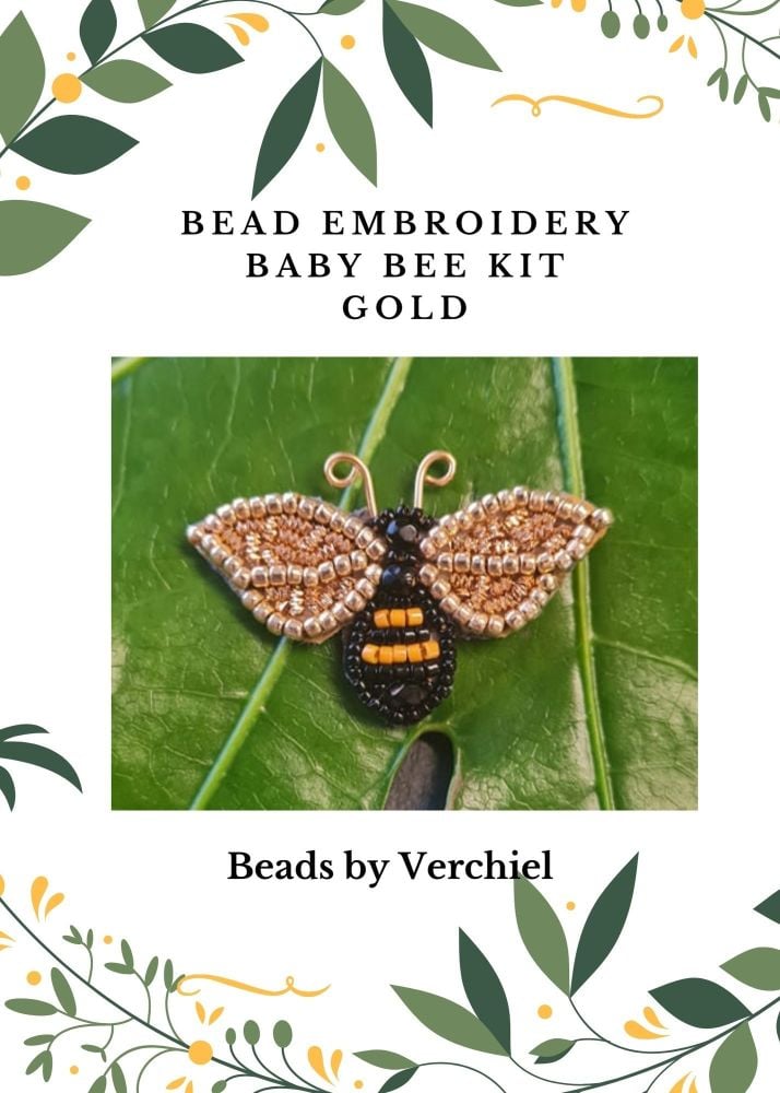 <!001->Bead embroidery Mini Bee Kit GOLD