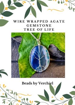 Tree of Life Necklace Wirework Kit - Agate Gemstone 