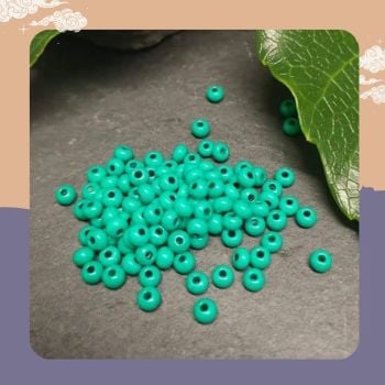 Czech size 6 Terra Intensive Sea Green Seed beads 10g 
