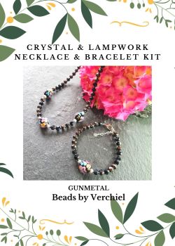 Lampwork Necklace and Bracelet Kit - Gunmetal