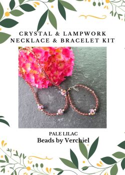 Lampwork Necklace and Bracelet Kit - Lilac