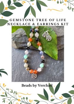 Mini Tree of Life Gemstone Necklace and Earrings Kit