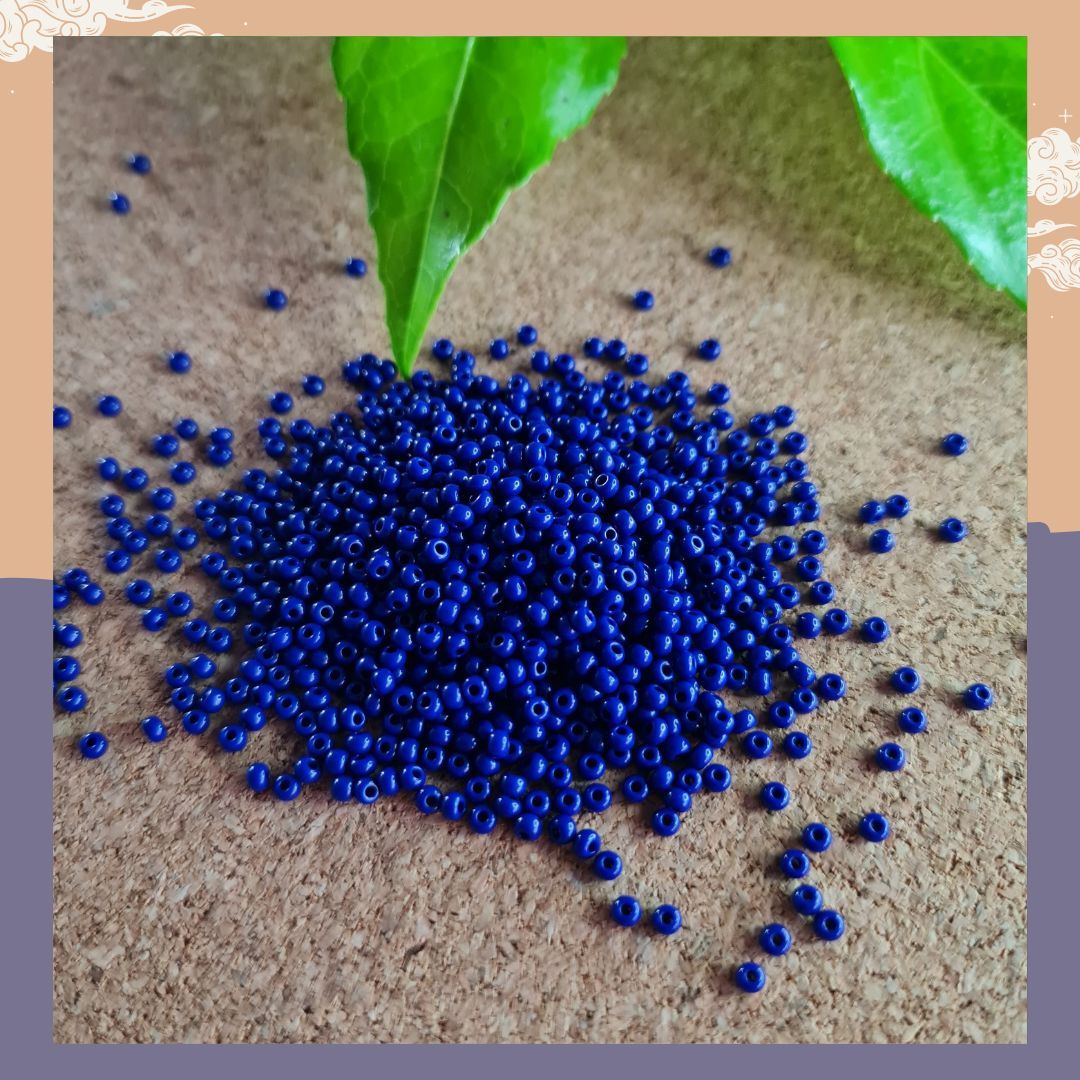 Preciosa Czech size 10 seed beads  -Opaque Royal Blue