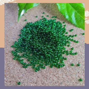 Preciosa Czech size 10 seed beads  -Transparent Green