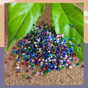 Preciosa Czech size 10 seed beads  -Ab Mix