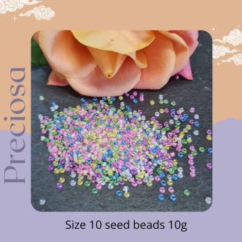Preciosa Czech size 10 seed beads  - Inside Lined mix