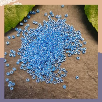 Preciosa Czech size 10 seed beads  - Inside Lined blue